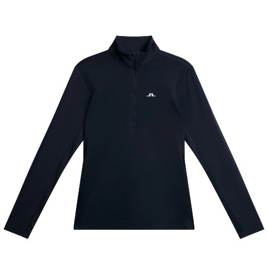 J.Lindeberg Ladies Lauryn 1/2 Zip Navy Golf Midlayer Front View