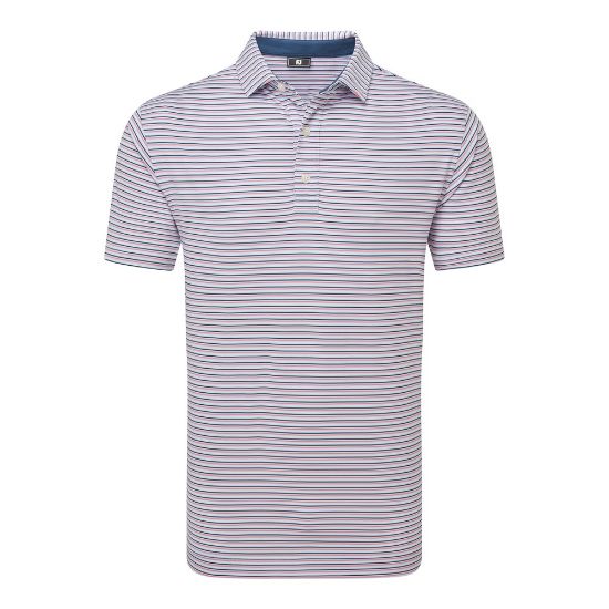 Picture of FootJoy Men's Balance Stripe Lisle Golf Polo Shirt