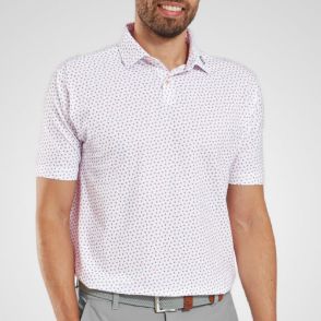 Picture of FootJoy Men's Bounce Print Pique Golf Polo Shirt