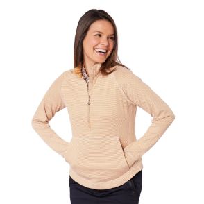 Picture of Swing Out Sister Ladies Lottie Stripe 1/4 Zip Golf Midlayer