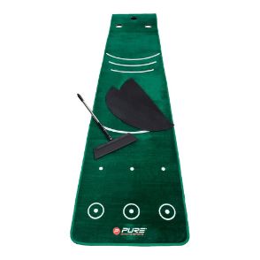 Picture of Pure2Improve Golf Dual Grain Putting Mat w/ Broom